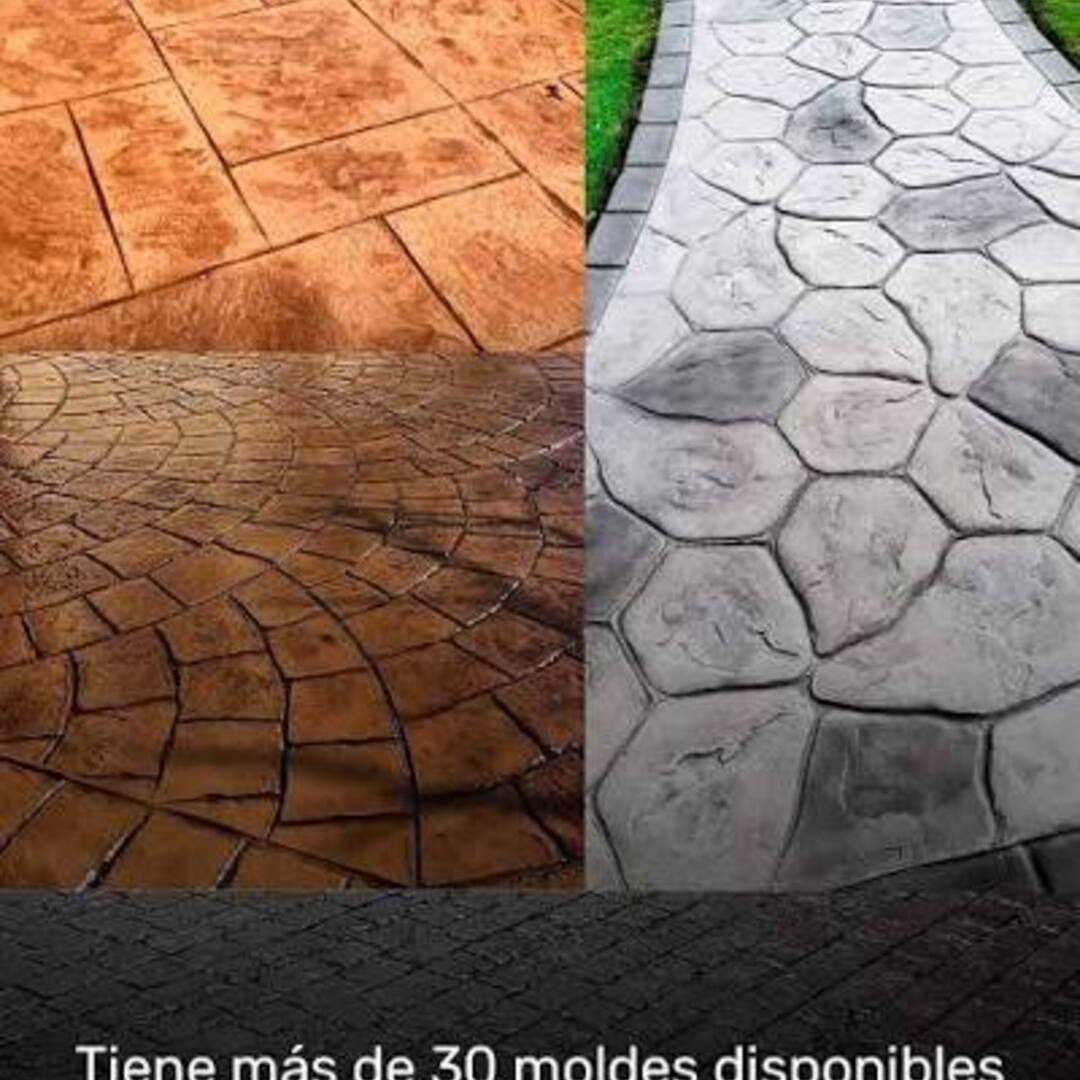 Stamped concrete patterns and decorative finishes